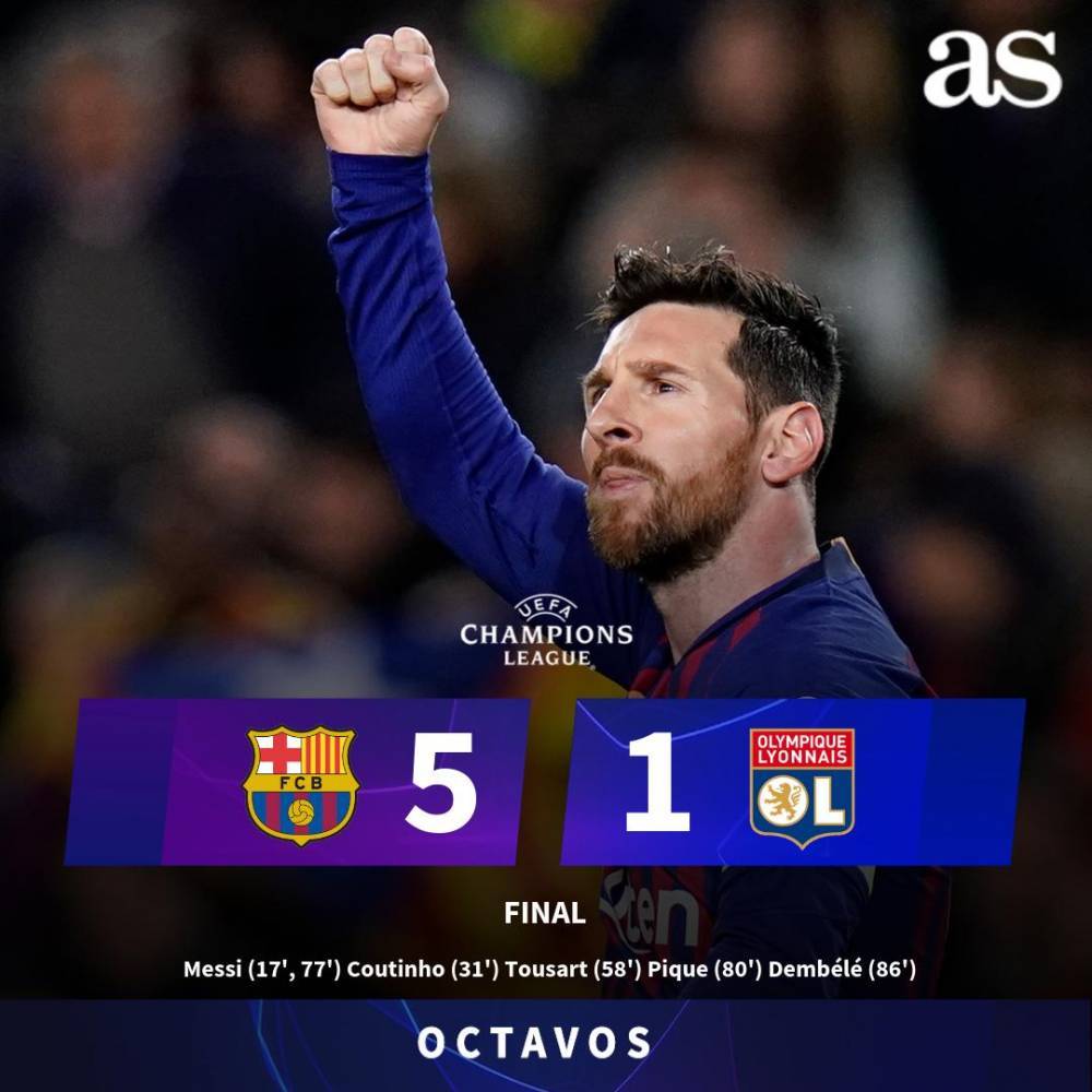 里昂硬战取胜，晋级欧冠八强